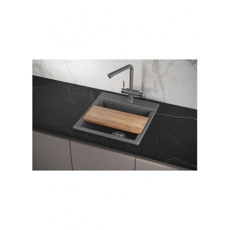 Кухонная мойка GRANULA ESTETICA (4701, ГРАФИТ) - фото 4