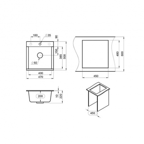 Кухонная мойка GRANULA ESTETICA (4701, ТУРМАЛИН) - фото 4