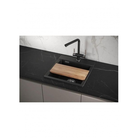 Кухонная мойка GRANULA ESTETICA (4701, ШВАРЦ) - фото 4