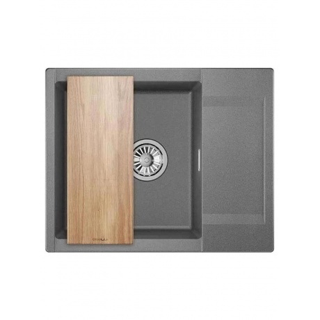 Кухонная мойка GRANULA ESTETICA (6202, ГРАФИТ) - фото 2