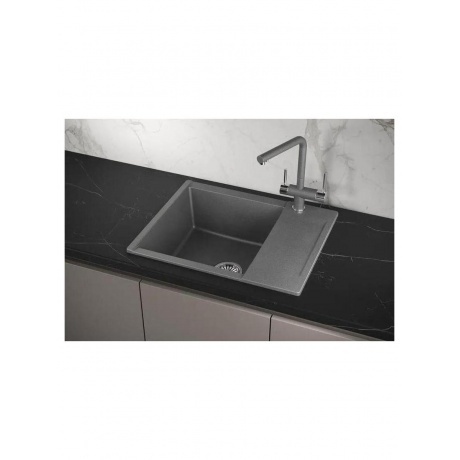 Кухонная мойка GRANULA ESTETICA (6202, ГРАФИТ) - фото 3