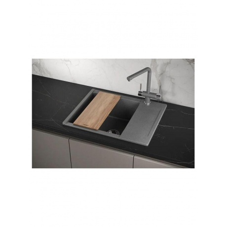 Кухонная мойка GRANULA ESTETICA (6202, ГРАФИТ) - фото 4
