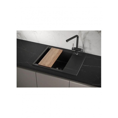 Кухонная мойка GRANULA ESTETICA (6202, ШВАРЦ) - фото 4