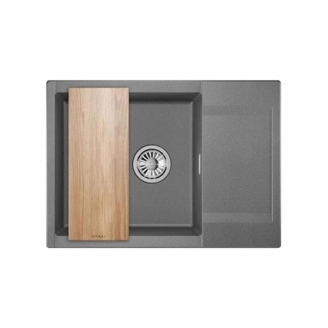 Кухонная мойка GRANULA ESTETICA (7003, ГРАФИТ) - фото 2