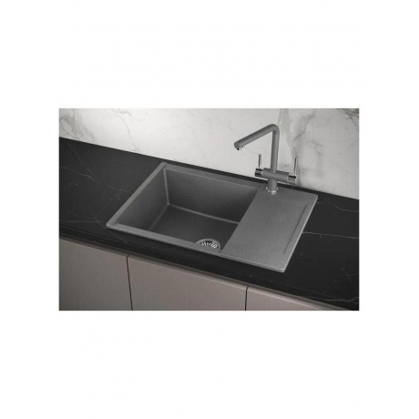 Кухонная мойка GRANULA ESTETICA (7003, ГРАФИТ) - фото 3