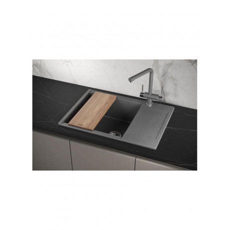Кухонная мойка GRANULA ESTETICA (7003, ГРАФИТ) - фото 4