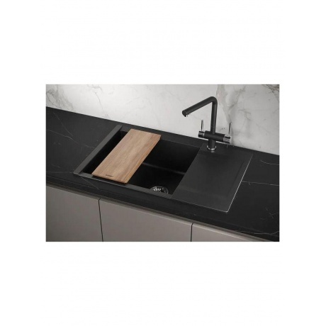 Кухонная мойка GRANULA ESTETICA (7807, ШВАРЦ) - фото 4