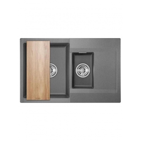 Кухонная мойка GRANULA ESTETICA (7808, ГРАФИТ) - фото 2