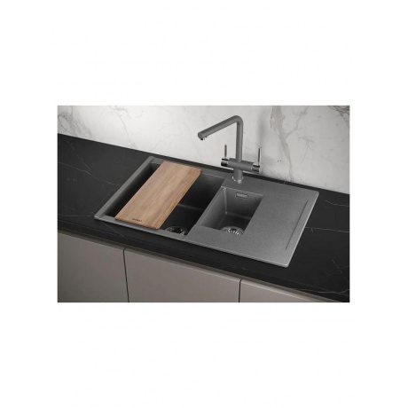 Кухонная мойка GRANULA ESTETICA (7808, ГРАФИТ) - фото 4