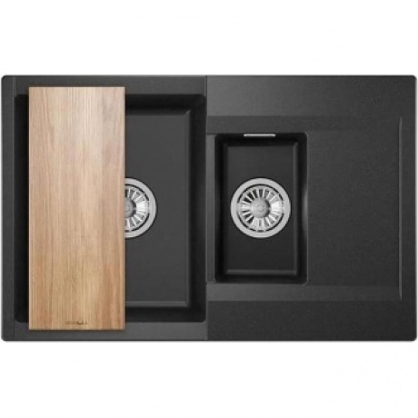Кухонная мойка GRANULA ESTETICA (7808, ЧЁРНЫЙ) - фото 2