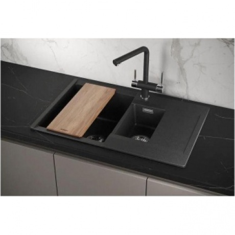 Кухонная мойка GRANULA ESTETICA (7808, ЧЁРНЫЙ) - фото 4