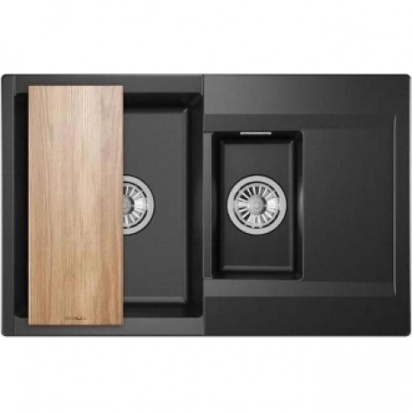 Кухонная мойка GRANULA ESTETICA (7808, ШВАРЦ) - фото 2