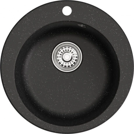 Мойкa MIXLINE ML-GM13 круглая  черная (308) 495мм (глуб. чаши 20...