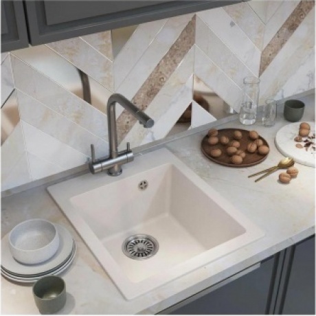 Мойка MIXLINE ML-GM14 белая (331)  420*500*190мм NEW (551906) - фото 3