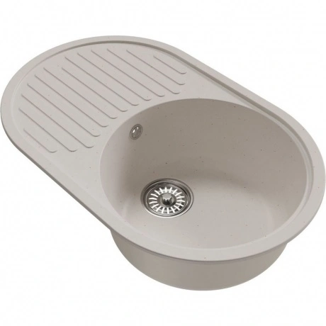 Мойка MIXLINE ML-GM16 овальная с крылом  белая (331) 730*460*180...