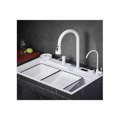 Мойка кухонная с водопадом Savol S-SC002W - фото 2
