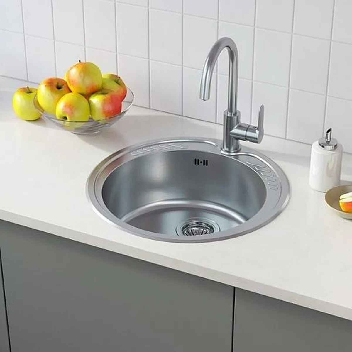 Мойка для кухни нержавеющая сталь, шелк Iddis Suno Sun49S0i77 - фото 2