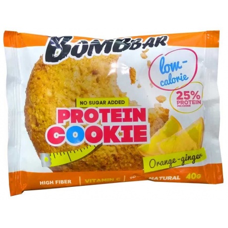 Печенье протеиновое низкокалорийное BOMBBAR &quot;Апельсин-имбирь&quot;  40г 12шт - фото 2