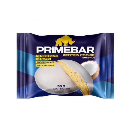 Протеиновое печенье &quot;Primebar&quot; со вкусом &quot;Кокос в йогуртовой глазури&quot; 55 гр 8шт - фото 3