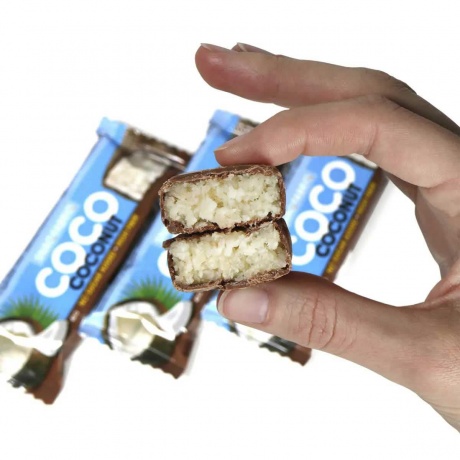 SNAQ FABRIQ Батончик кокосовый Coco без сахара глазированный &quot;Кокос&quot; 40г 30шт - фото 2