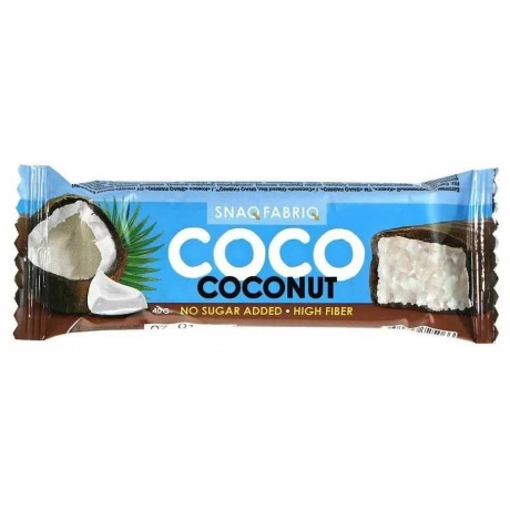 SNAQ FABRIQ Батончик кокосовый Coco без сахара глазированный &quot;Кокос&quot; 40г 30шт - фото 3