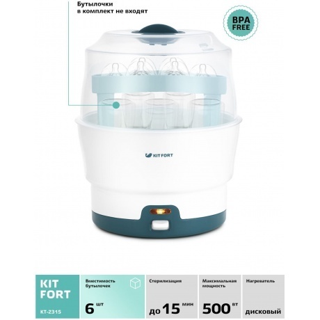 Стерилизатор электрический Kitfort КТ-2315 - фото 5