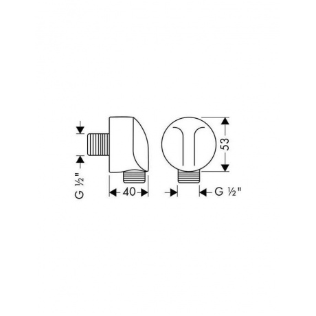 Подключение для душевого шланга Hansgrohe FixFit E 27454000 - фото 2