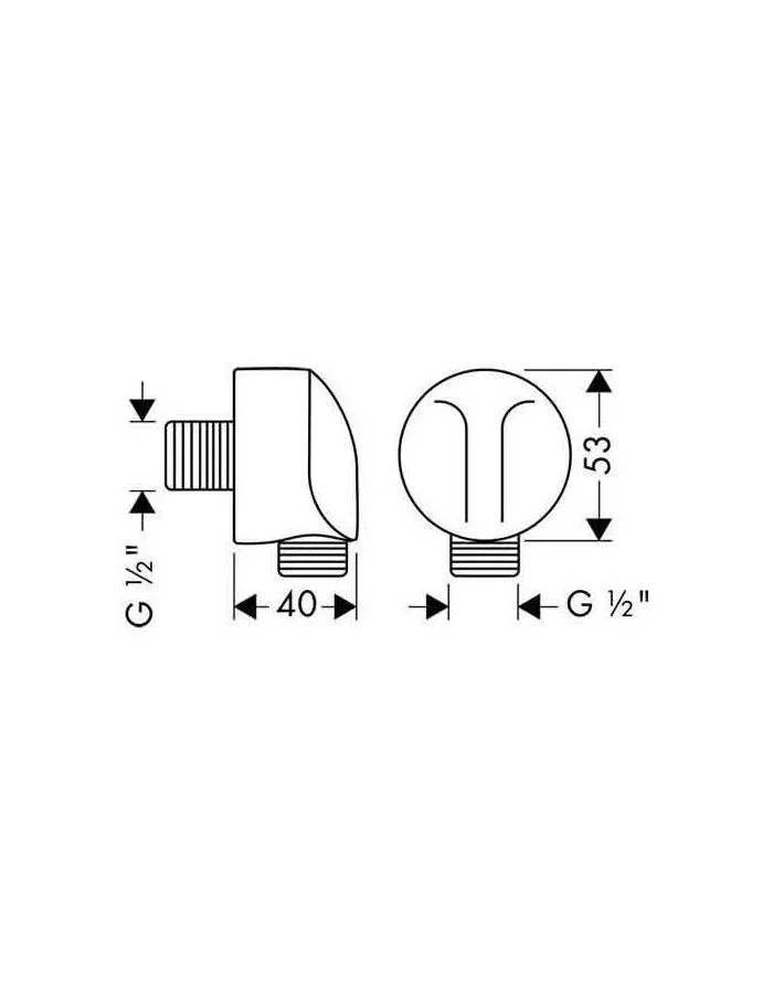 Подключение для душевого шланга Hansgrohe FixFit E 27454000 - фото 2
