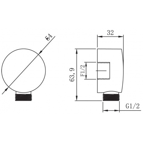 Подключение  для душевого шланга Lemark встраиваемое (LM8086С) - фото 2