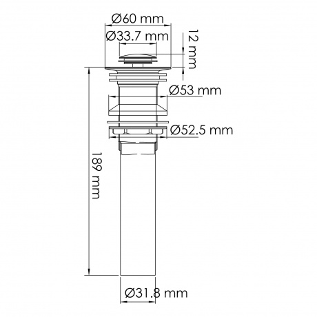 Донный клапан WasserKRAFT Mindel 8500 (A251) 9070158 - фото 2