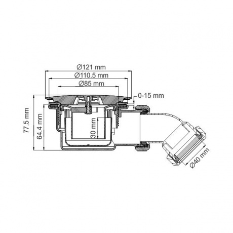 Сифон WasserKRAFT Berkel 48P (D210) 9062492 - фото 3