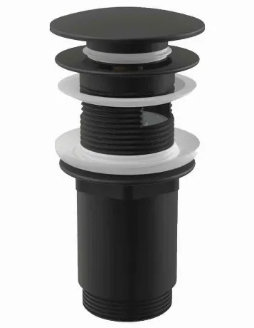 Донный клапан AlcaPlast A392BLACK сифона для умывальника CLICK/C...