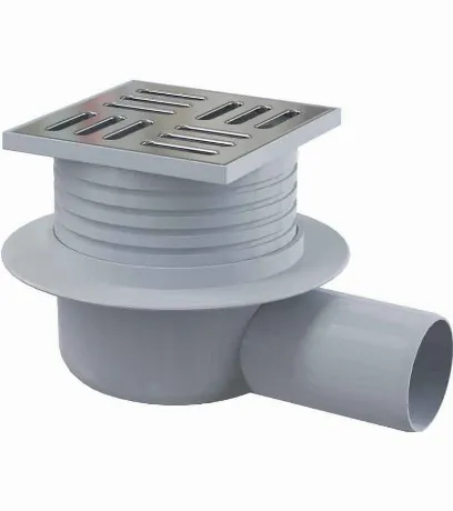 Сливной трап AlcaPlast APV26 105?105/50 мм боковой сток, решетка...