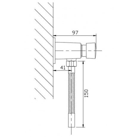 Cмывное устройство для писсуара Haiba хром (HB33001) - фото 2
