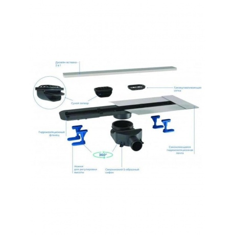 Душевой лоток BETTOSERB Frameless Line White Matte 750 (13701326) - фото 3