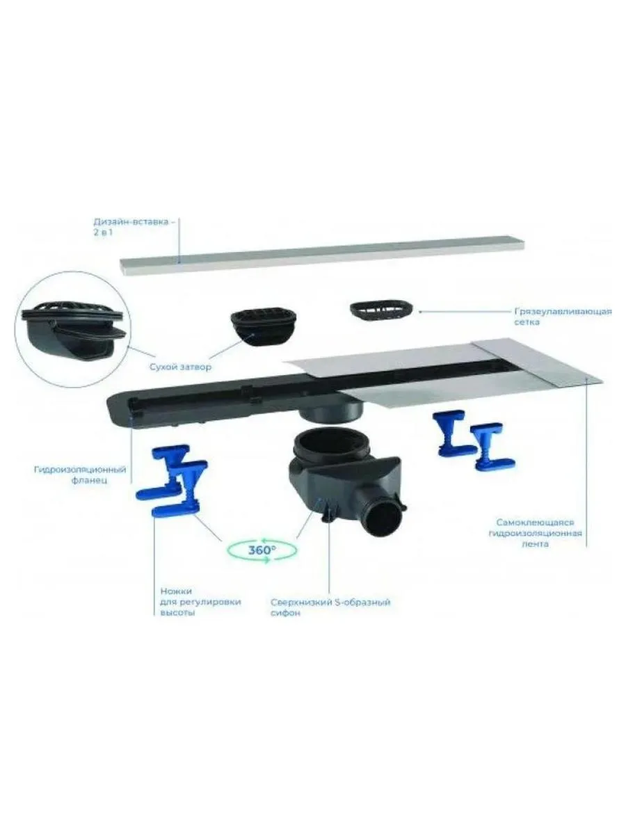 Душевой лоток BETTOSERB Frameless Line White Matte 750 (13701326) - фото 3