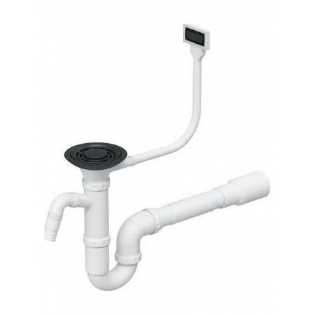 

Сифон GRAND одинарный с прямоугольным переливом черный матовый (СФ-0041)