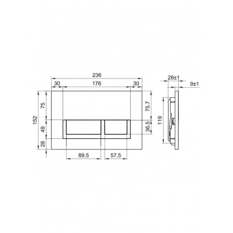 Клавиша OLIVE'S для инсталляции белый SIERRA (SR419W) - фото 2