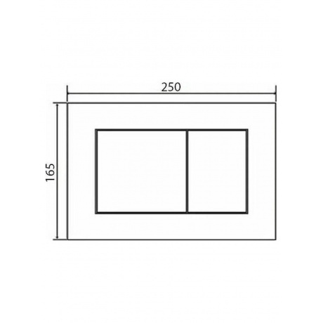 Кнопка смыва TIMO REKO 250x165 chrome (FP-004) - фото 2