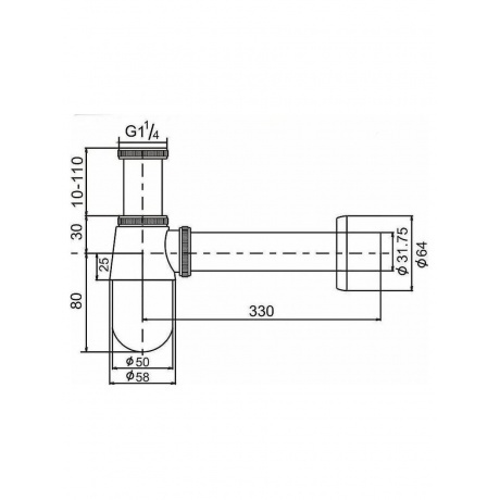 Сифон D&amp;K для умывальника (DC9071) - фото 2