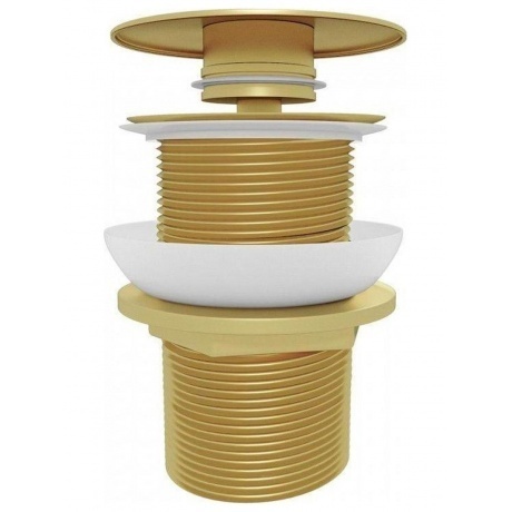 Донный клапан без перелива Teymi Solli для раковины, золото глян...