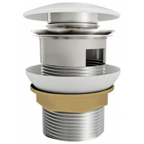 Донный клапан Teymi для раковины с переливом, белый T140103 - фото 3