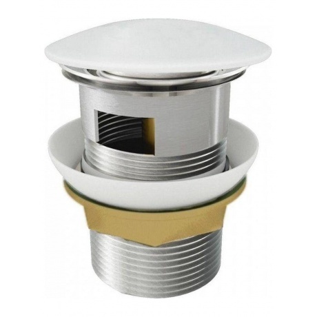 Донный клапан Teymi для раковины с переливом, белый T140103 - фото 5