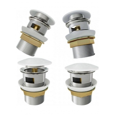 Донный клапан Teymi для раковины с переливом, белый T140103 - фото 6