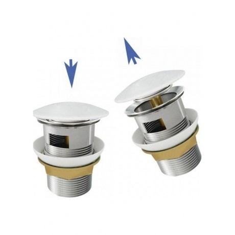 Донный клапан Teymi для раковины с переливом, белый T140103 - фото 7