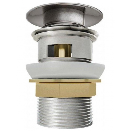 Донный клапан Teymi для раковины с переливом, хром T140105 - фото 1