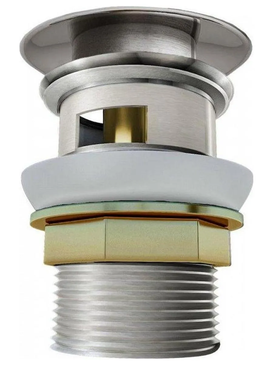 Донный клапан Teymi для раковины с переливом, хром T140105 - фото 3