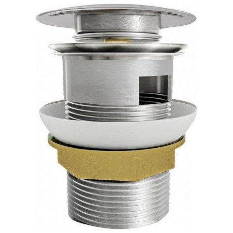 Донный клапан Teymi для раковины с переливом, хром T140105 - фото 4