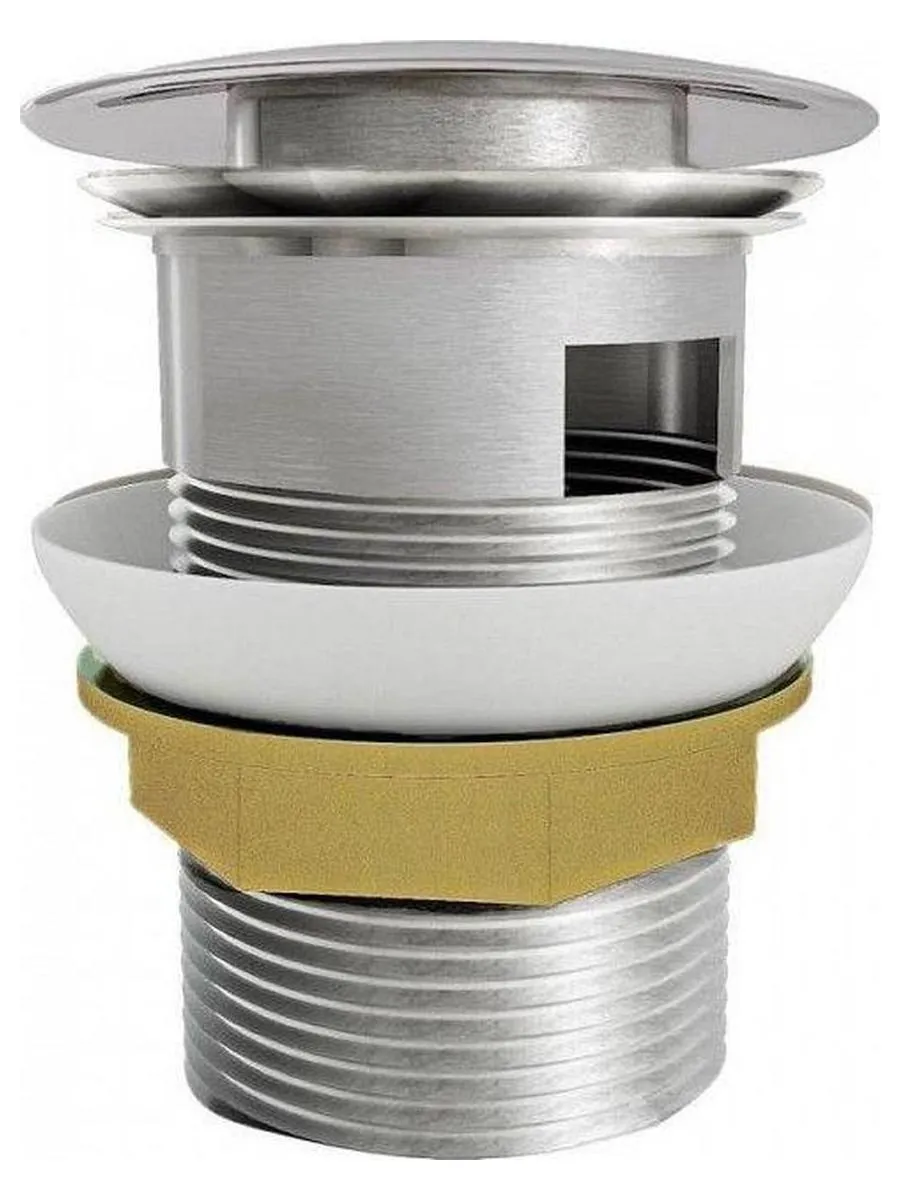 Донный клапан Teymi для раковины с переливом, хром T140105 - фото 5