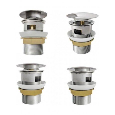 Донный клапан Teymi для раковины с переливом, хром T140105 - фото 6